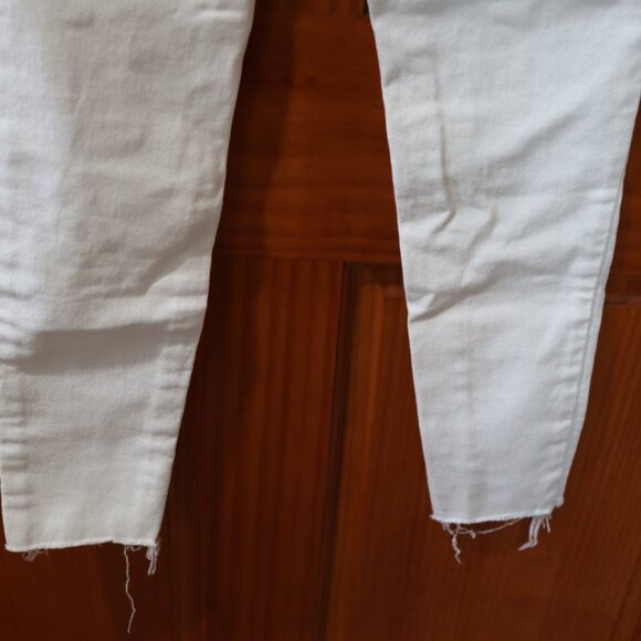 Levis 721 High Rise Skinny White Jeans 24 - Picture 11 of 16